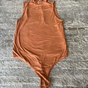 Express Sleeveless Rust Bodysuit